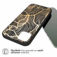 imoshion Design hoesje iPhone 14 Plus - Bladeren / Zwart