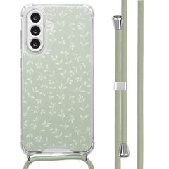imoshion Design hoesje met koord Samsung Galaxy A56 - Smoke Green Flowers