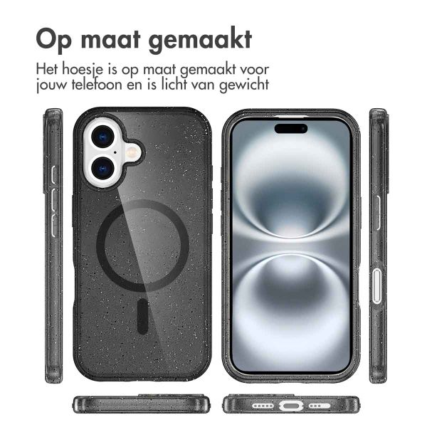 imoshion Sparkle Backcover met MagSafe iPhone 16 - Zwart