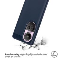 imoshion Brushed Backcover Oppo Reno 10 / 10 Pro - Donkerblauw