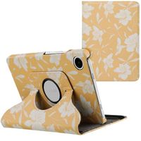 imoshion 360° Draaibare Design Bookcase Samsung Galaxy Tab A9 8.7 inch - Yellow Flowers