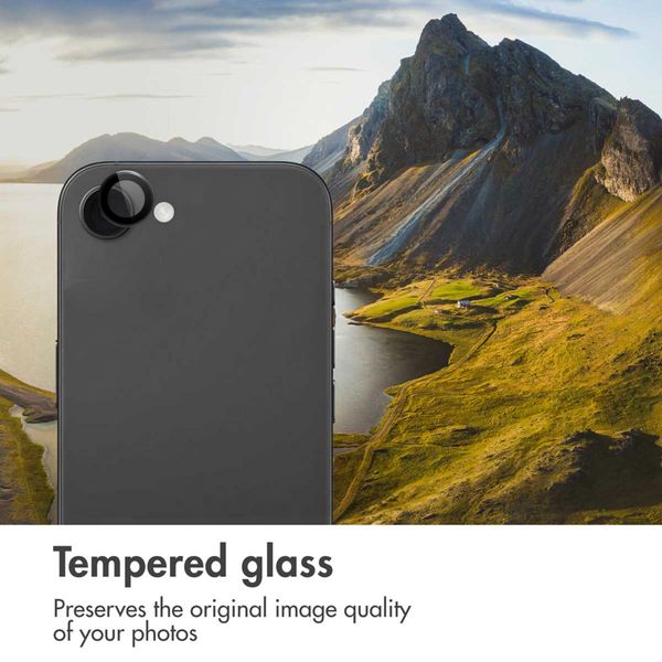 imoshion Camera Protector Glass 2-pack Apple iPhone 17e / 16e - Black