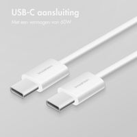 imoshion USB-C naar USB-C kabel - Braided - 0,5 meter - Wit