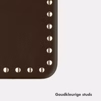 Selencia Studs Backcover met MagSafe Apple iPhone 17 - Cacao Crush