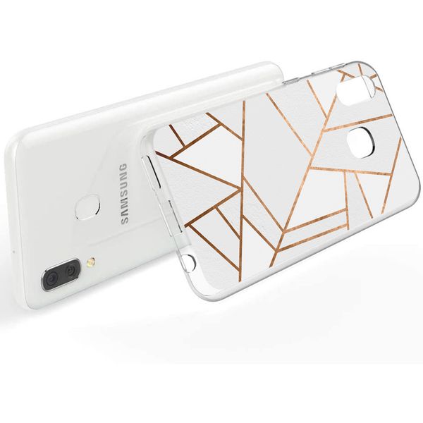 imoshion Design hoesje Samsung Galaxy A20e - Grafisch Koper / Wit