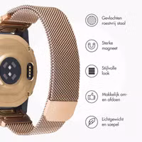 imoshion QuickFit® Milanees bandje Garmin Watch | 22 mm aansluiting - Rosé Goud