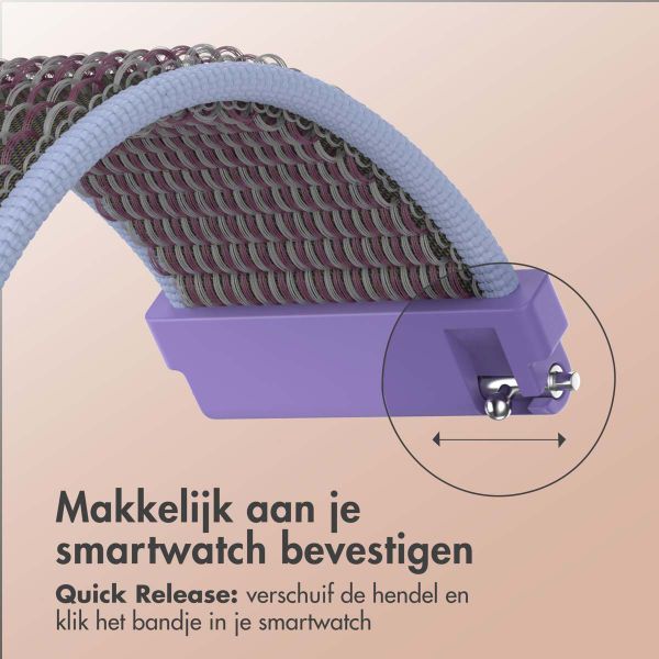 imoshion Nylon bandje klittenband - Universeel 22 mm aansluiting - Lila