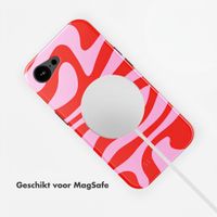 Selencia Vivid Backcover met MagSafe Apple iPhone 17e / 16e - Dream Swirl Pink