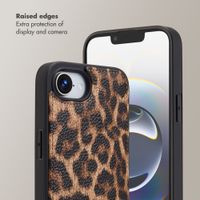 Selencia Nova Phone Case with Cord and Card Holder Apple iPhone 17e / 16e - Leopard