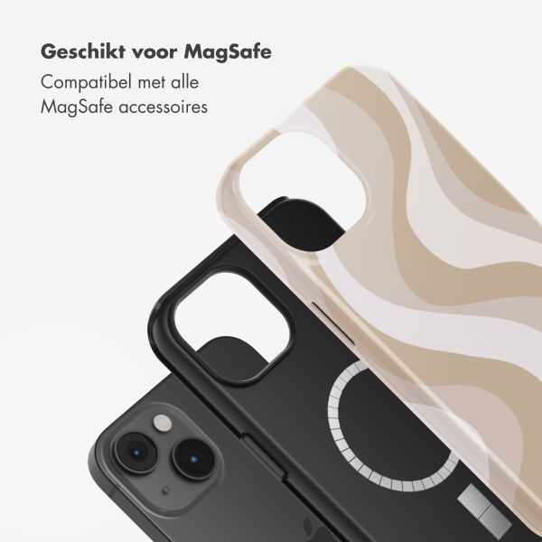 Selencia Vivid Tough Backcover met MagSafe iPhone 14 - Desert Waves Beige