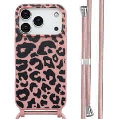 imoshion Siliconen design hoesje met koord Apple iPhone 17 Pro - Animal Pink