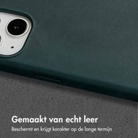 Accezz Vintage Leather Magsafe Backcover Apple iPhone 13 - Smokey Green