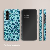 Selencia Vivid Tough Backcover Samsung Galaxy S24 FE - Wild Spots Light Blue