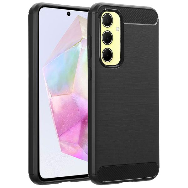 imoshion Brushed Backcover Samsung Galaxy A35 - Zwart