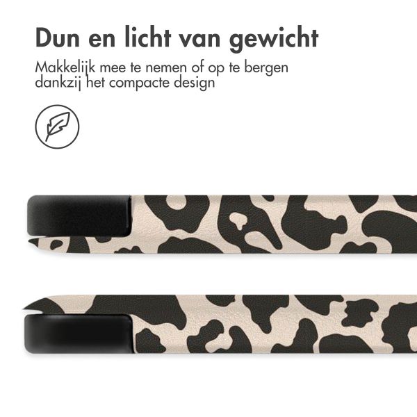imoshion Design Trifold Bookcase Apple iPad 9 (2021) 10.2 inch / iPad 8 (2020) 10.2 inch / iPad 7 (2019) 10.2 inch - Leopard