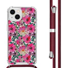 imoshion Design hoesje met koord iPhone 13 - Flower Water