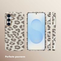 Selencia Sabi Backcover Panterprint met MagSafe Samsung Galaxy S25 - Soft Ivory