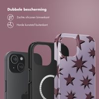 Selencia Vivid Backcover met MagSafe Apple iPhone 15 - Stars Plum Lilac