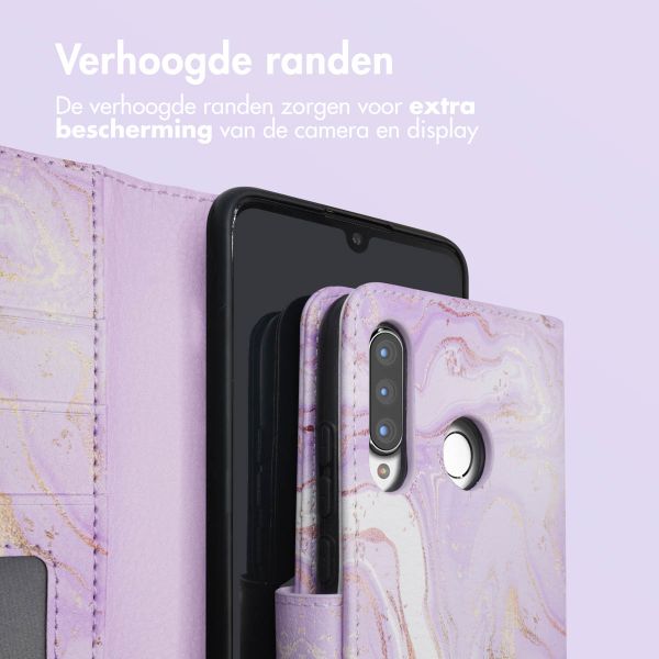 imoshion Design Bookcase Huawei P30 Lite - Purple Marble