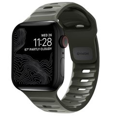 Nomad Sport band FKM Apple Watch Series 1 t/m 9 / SE (38/40/41 mm) | Series 10 / 11 (42 mm) - Ash Green