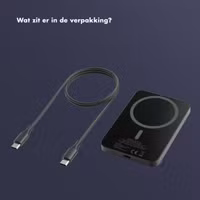 Selencia Vivid MagSafe Powerbank 5.000 mAh - Draadloze Powerbank - MagSafe en Qi2 - Black / Swirl Black