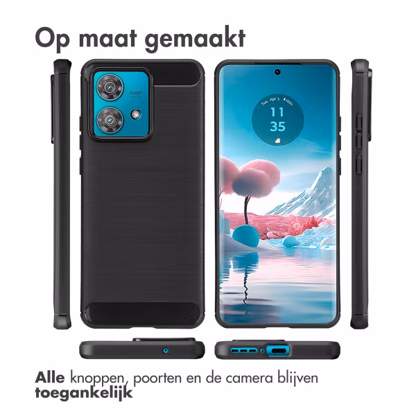 imoshion Brushed Backcover Motorola Edge 40 Neo - Zwart