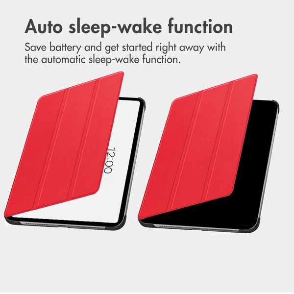imoshion Trifold Book Case Apple iPad 9 (2021) 10.2 inch / iPad 8 (2020) 10.2 inch / iPad 7 (2019) 10.2 inch - Red