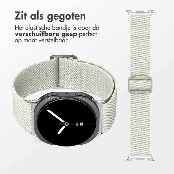 imoshion Elastisch Nylonbandje voor de Samsung Galaxy Watch 8 (Classic) - 40 / 44 / 46mm - Beige