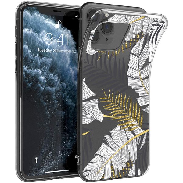 imoshion Design hoesje iPhone 11 Pro - Bladeren / Zwart