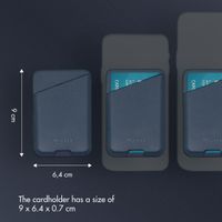 Accezz Leather Card Holder - Compatible with MagSafe and Qi2 - Nightfall Blue