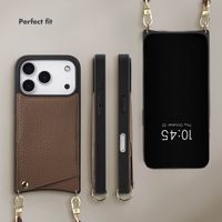 Selencia Nova Phone Case with Cord and Card Holder Apple iPhone 17 Pro Max - Mocha Brown