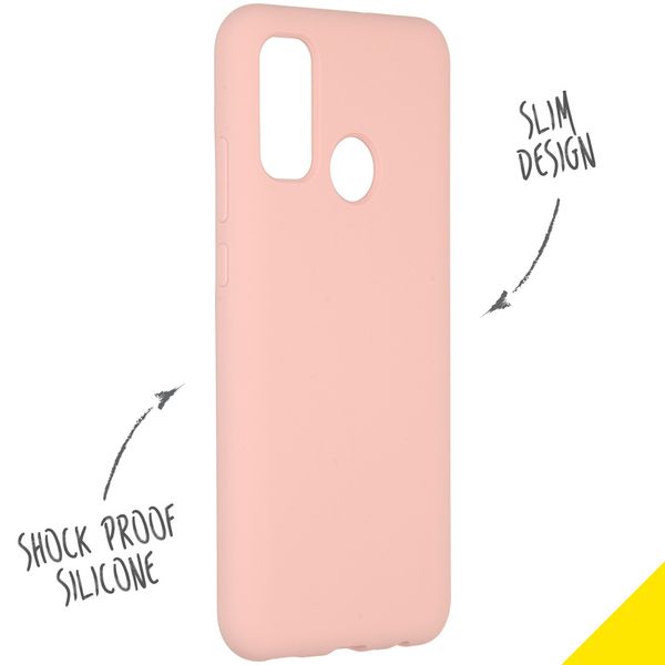 Accezz Liquid Silicone Backcover Huawei P Smart (2020) - Roze
