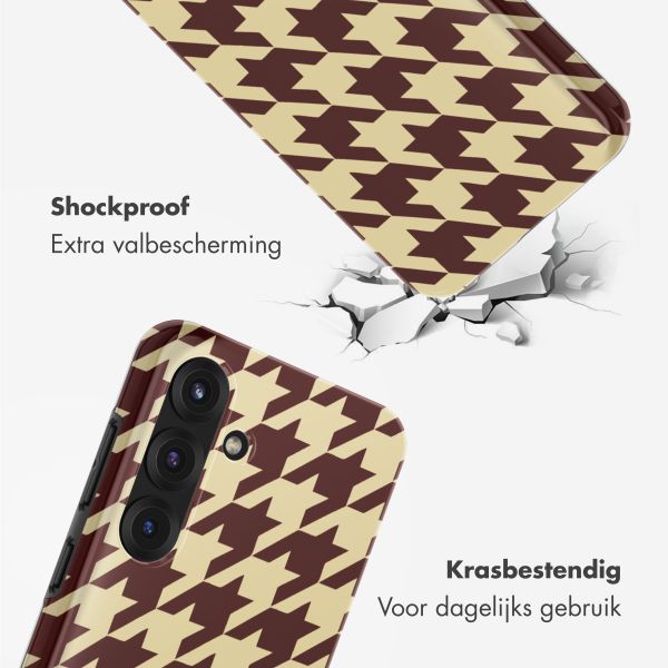 Selencia Vivid Backcover Samsung Galaxy S25 - Pied-de-Poule