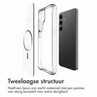 imoshion Clear Glitter Backcover met MagSafe Samsung Galaxy S24 - Zilver