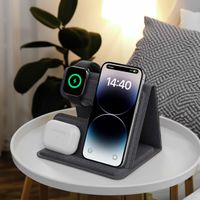 imoshion 3-in-1 Opvouwbare draadloze oplader Apple - iPhone / AirPods / Apple Watch - Grijs