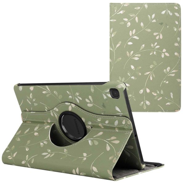 imoshion 360° Draaibare Design Bookcase Samsung Galaxy Tab S6 Lite (2020/2022/2024) - Green Flowers