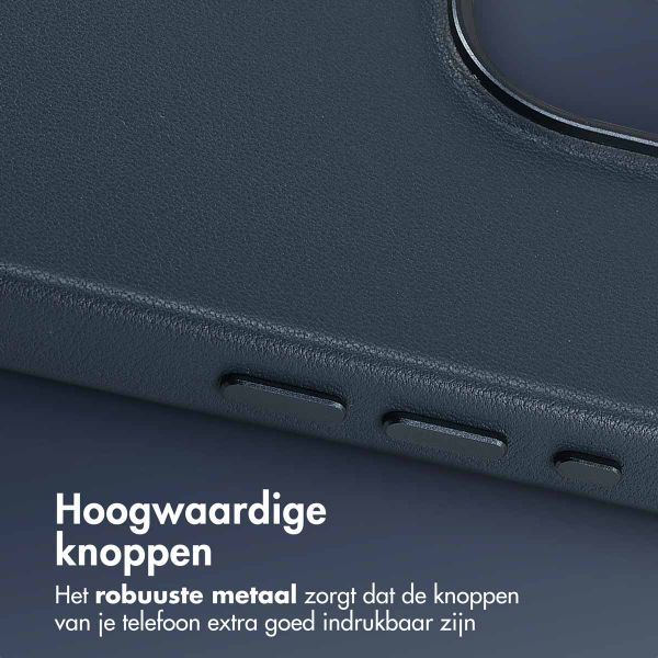 Accezz MagSafe Leather Backcover Apple iPhone 15 Pro Max - Nightfall Blue