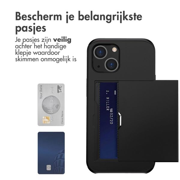 imoshion Backcover met pasjeshouder Apple iPhone 13 - Zwart