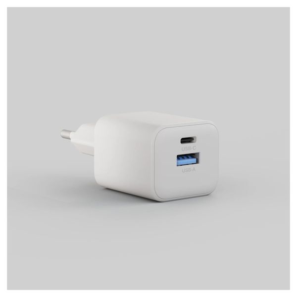 Zens Compact Oplader USB-C / USB-A 30W - Power Adapter - Wit