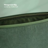 Selencia Corduroy Laptop hoes 15-16 inch - Laptopsleeve - Sage Green