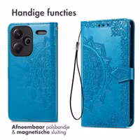 imoshion Mandala Bookcase Xiaomi Redmi Note 13 Pro Plus (5G) - Turquoise