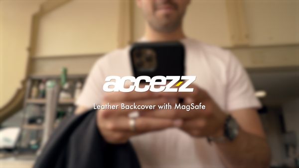 Accezz Leather Backcover met MagSafe iPhone 14 Plus - Zwart