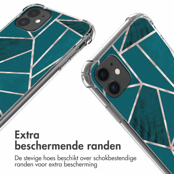 imoshion Design hoesje met koord iPhone 11 - Petrol Green Graphic