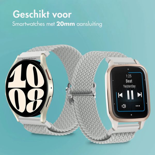 imoshion Nylon geweven bandje Samsung Galaxy Watch 7 40/44 mm - Grijs