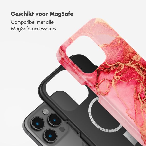 Selencia Vivid Tough Backcover met MagSafe iPhone 15 Pro Max - Rosy Marble