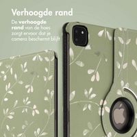imoshion 360° Draaibare Design Bookcase Apple iPad Pro 12.9 (2018/2020/2021/2022) - Green Flowers