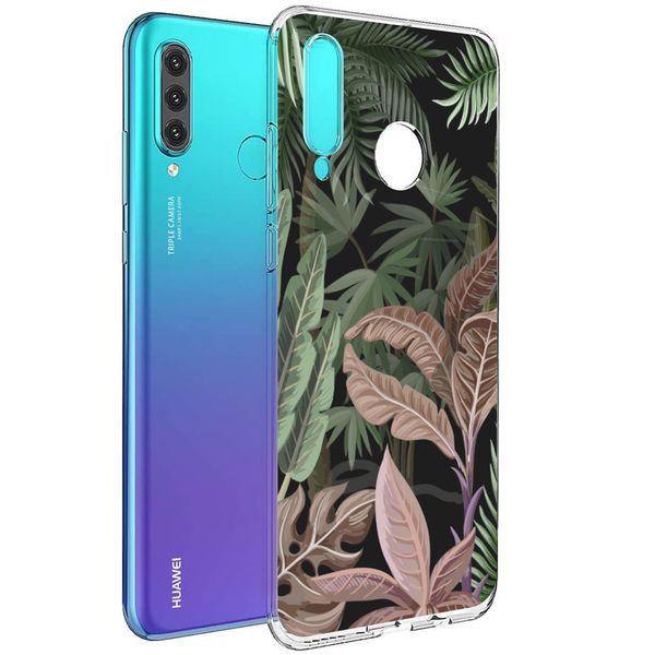 imoshion Design hoesje Huawei P30 Lite - Jungle - Groen / Roze