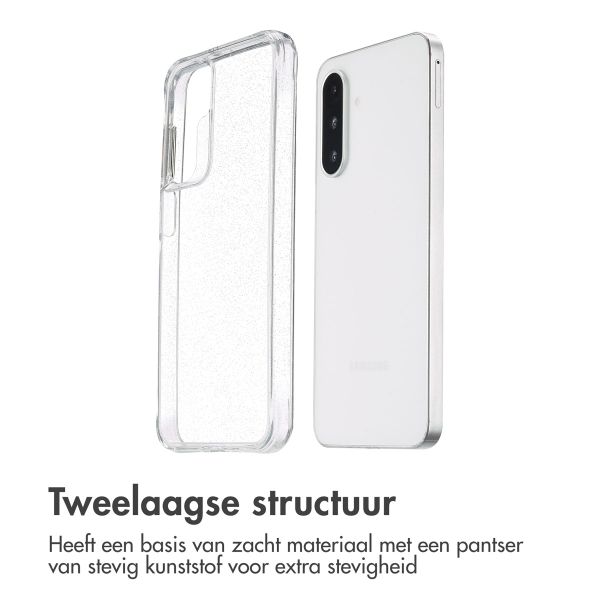 imoshion Clear Glitter Backcover Samsung Galaxy A36 / A56 - Zilver