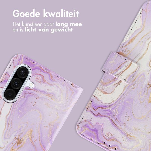 imoshion Design Bookcase Samsung Galaxy A26 - Purple Marble