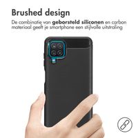 imoshion Brushed Backcover Samsung Galaxy A12 - Zwart